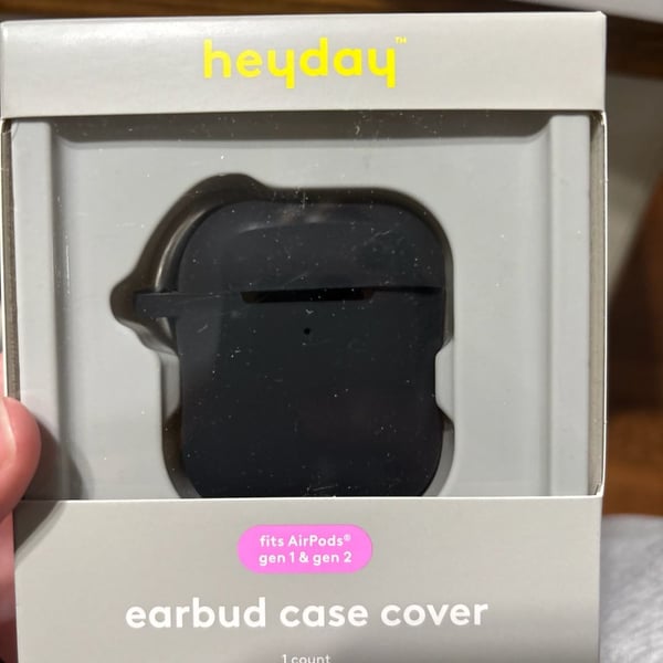 Heyday Earbud Case Cover For AirPods Gen 1 And Gen 2 Black