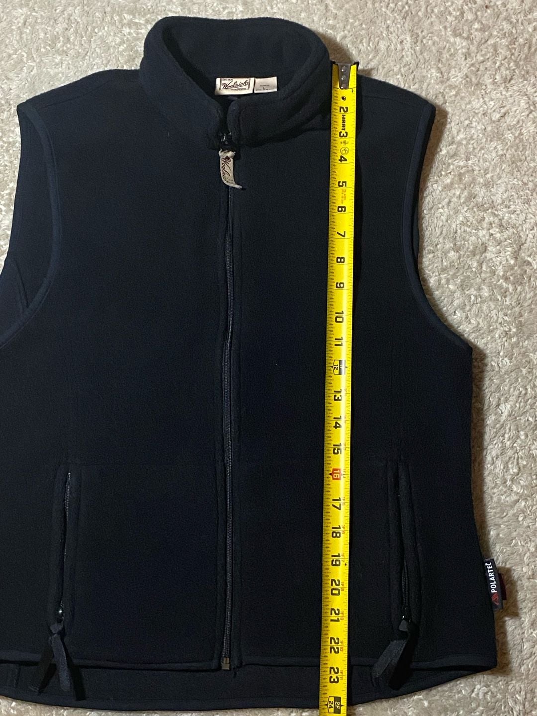 Woolrich Polartec Fleece Vest Women’s Size L Black Full Zip 5