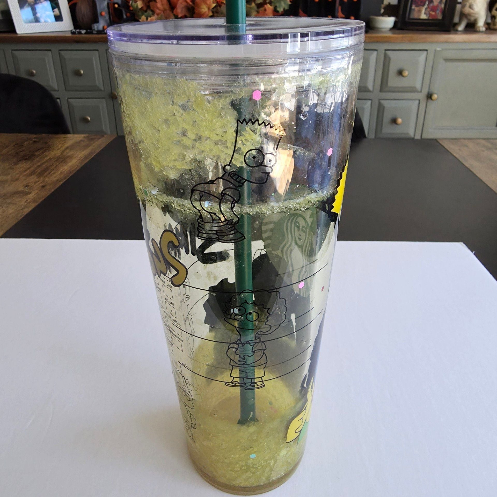 Starbucks The Simpsons Springfield Cold Cup Tumbler With Straw 6