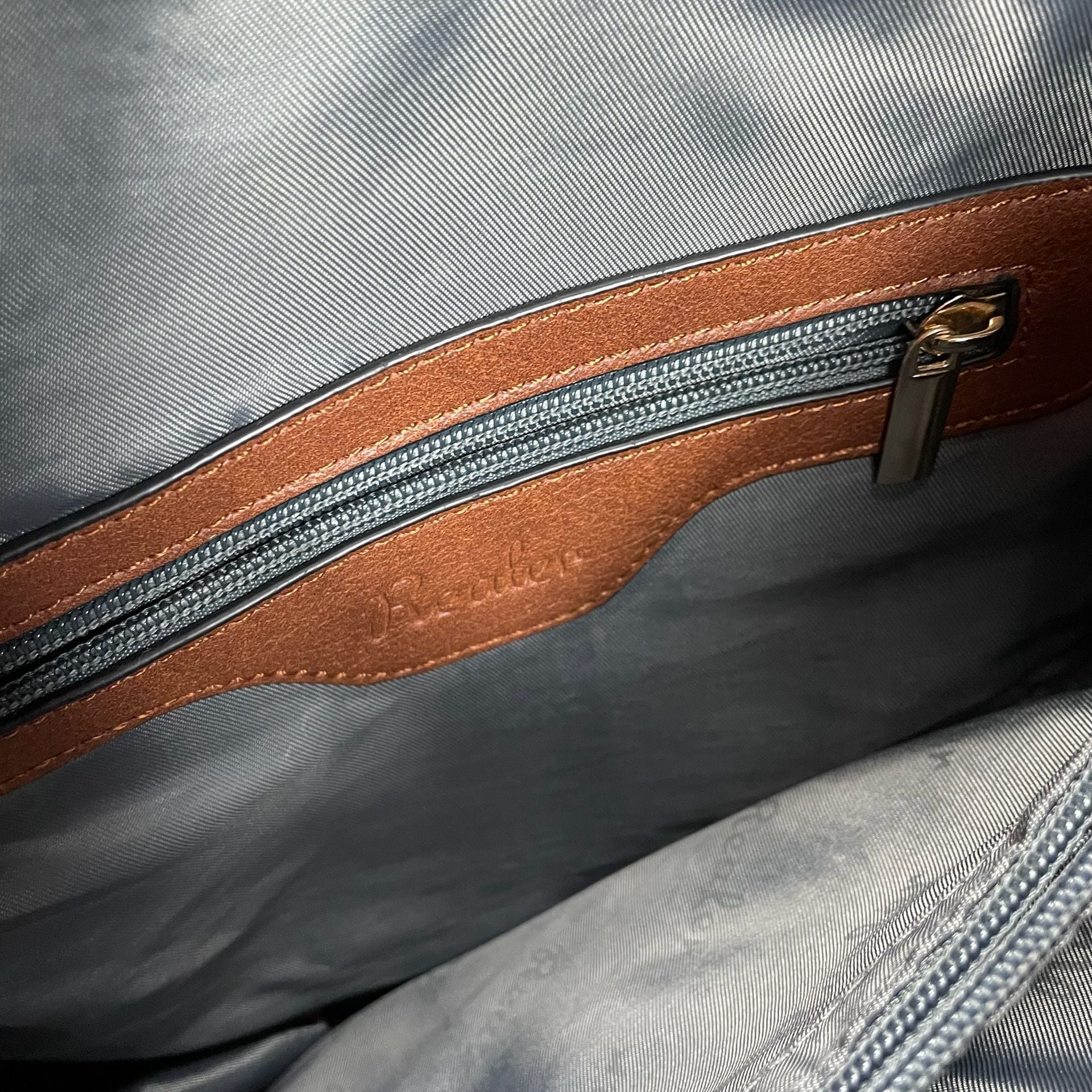 Realer Hobo Shoulder Bag Vegan Leather Brown 8