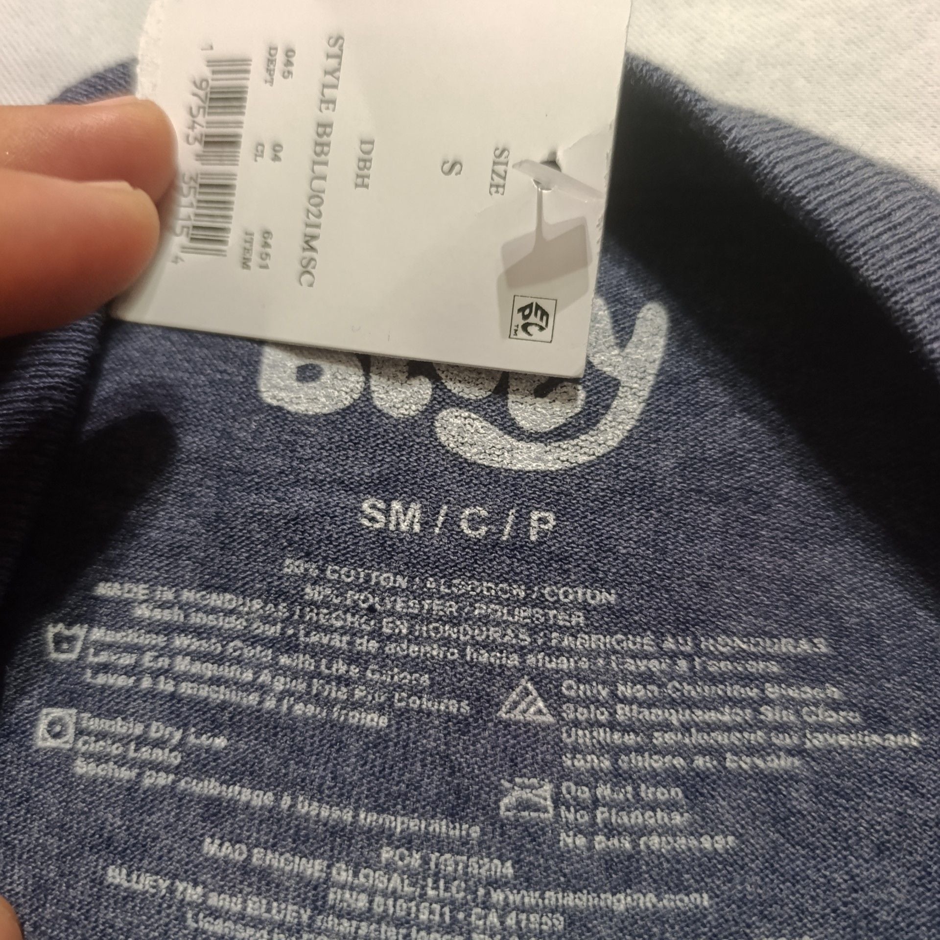 Bluey Graphic T-Shirt Heather Blue 3