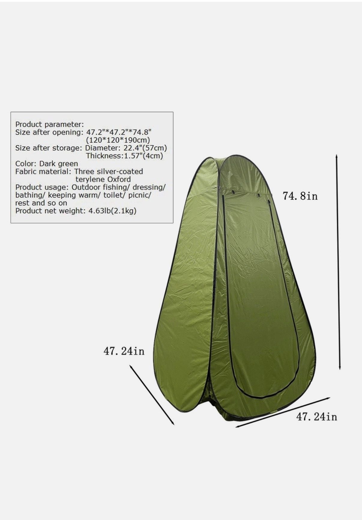 Portable Outdoor Waterproof Privacy Tent 1