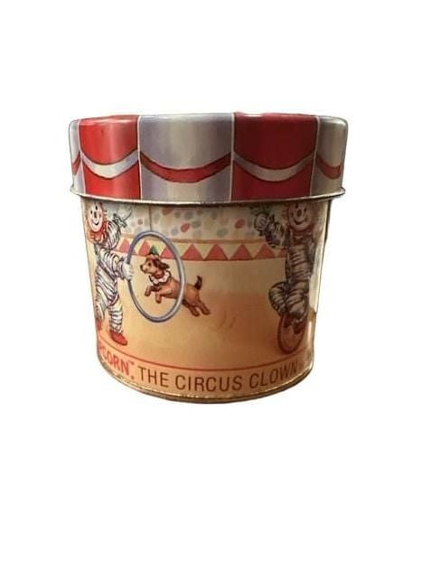 Russ Popcorn The Circus Clown Vintage Tin 1