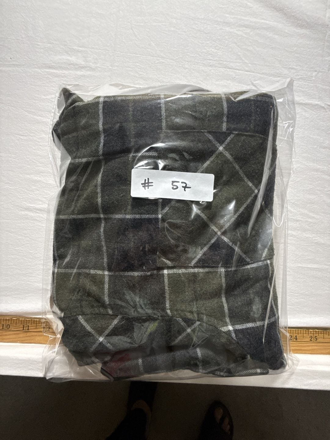 Ronin Factory Plaid Flannel Shirt X-Large Green Gray Long Sleeve Button Up 10