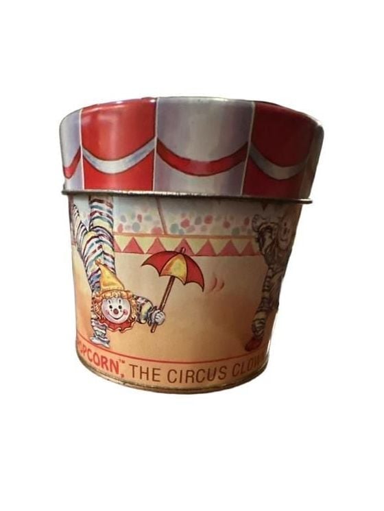 Russ Popcorn The Circus Clown Vintage Tin 6