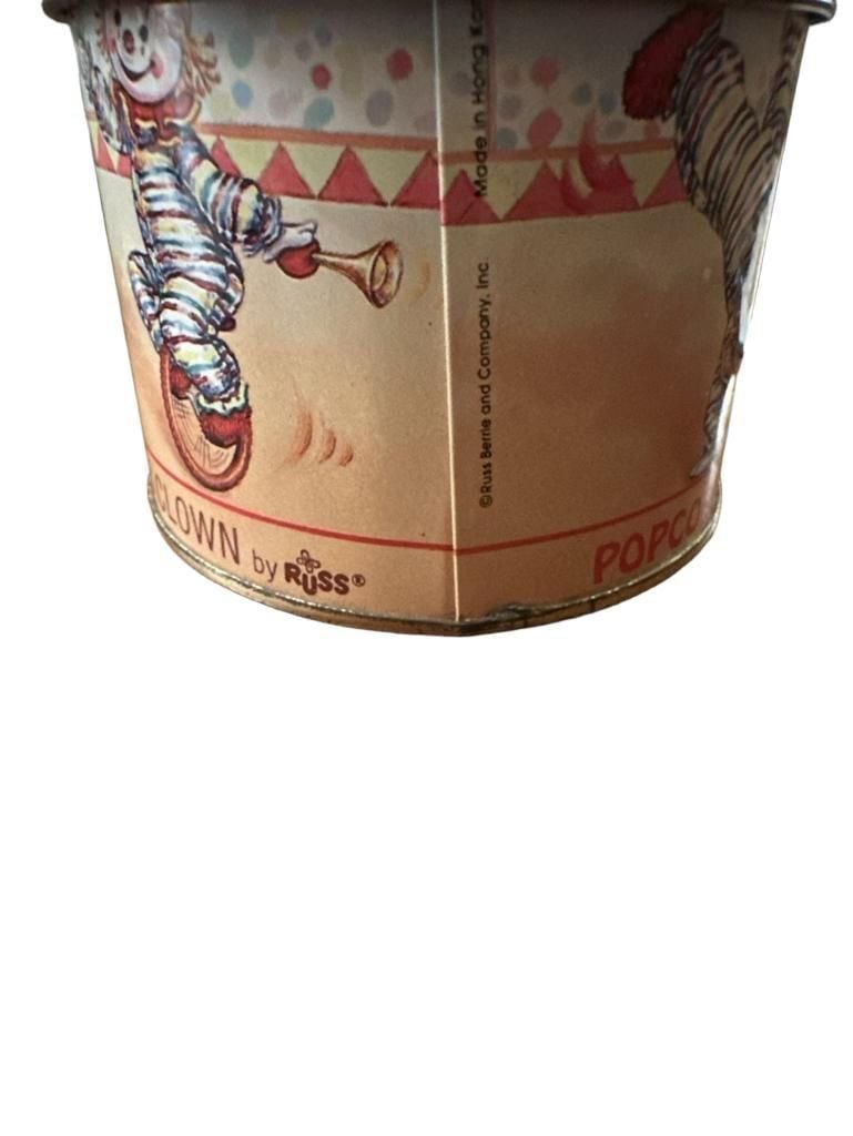 Russ Popcorn The Circus Clown Vintage Tin 9
