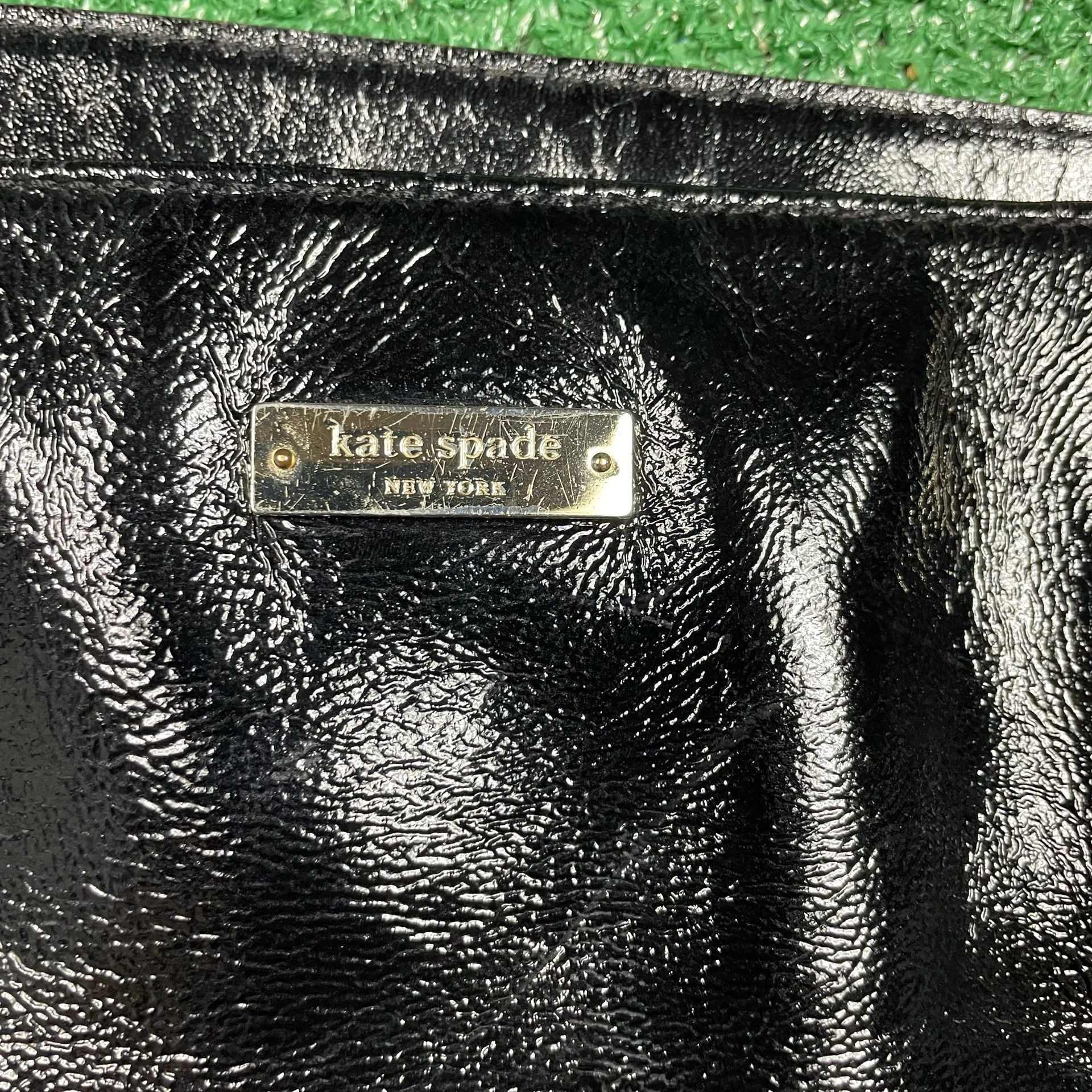 Kate Spade Patent Leather Chain-Link Tote Black 3
