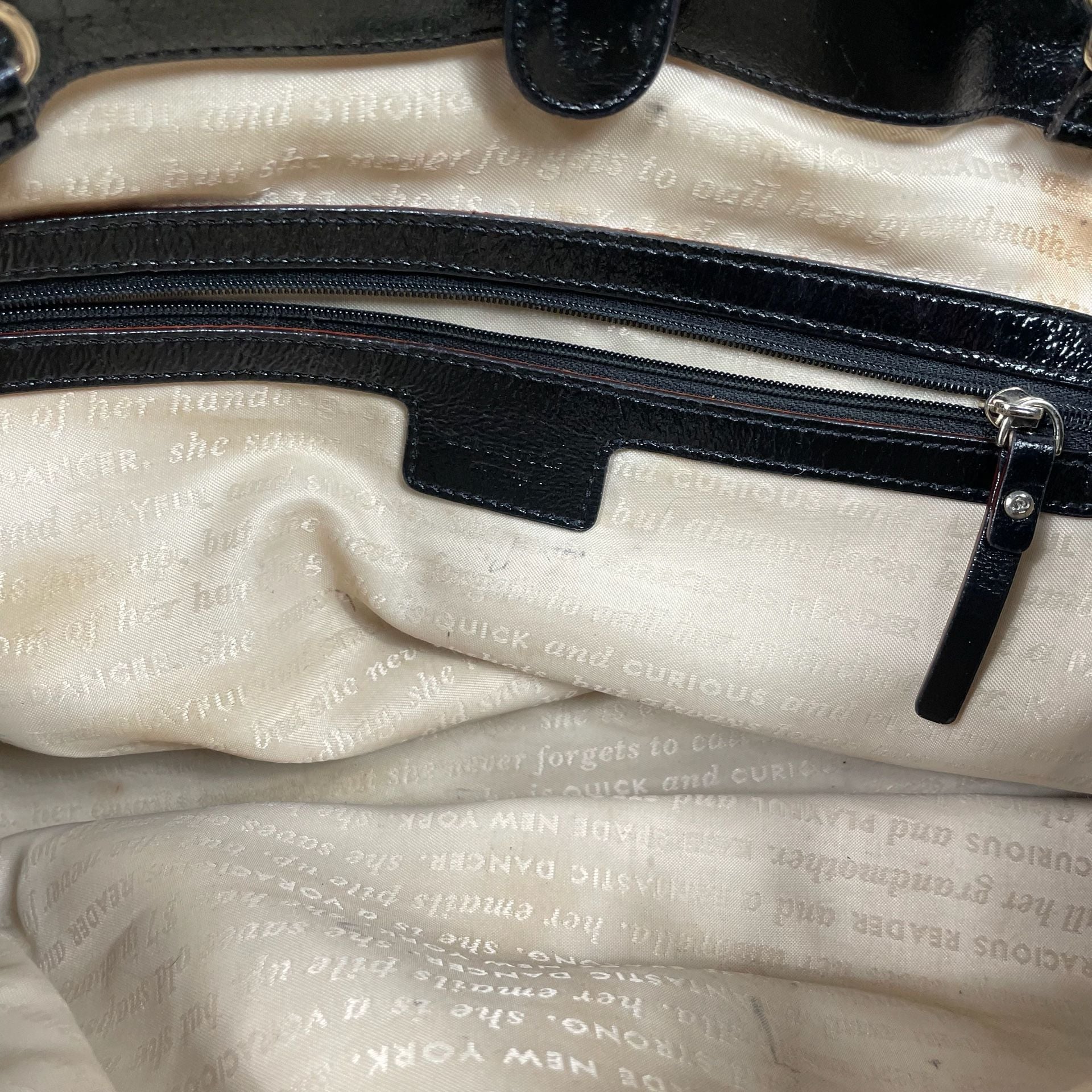 Kate Spade Patent Leather Chain-Link Tote Black 7