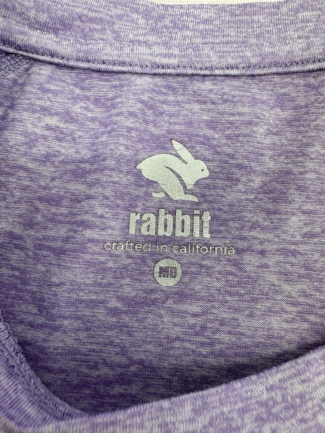 rabbit Long Sleeve Athletic Shirt Size MD Purple Heather Running Top 3