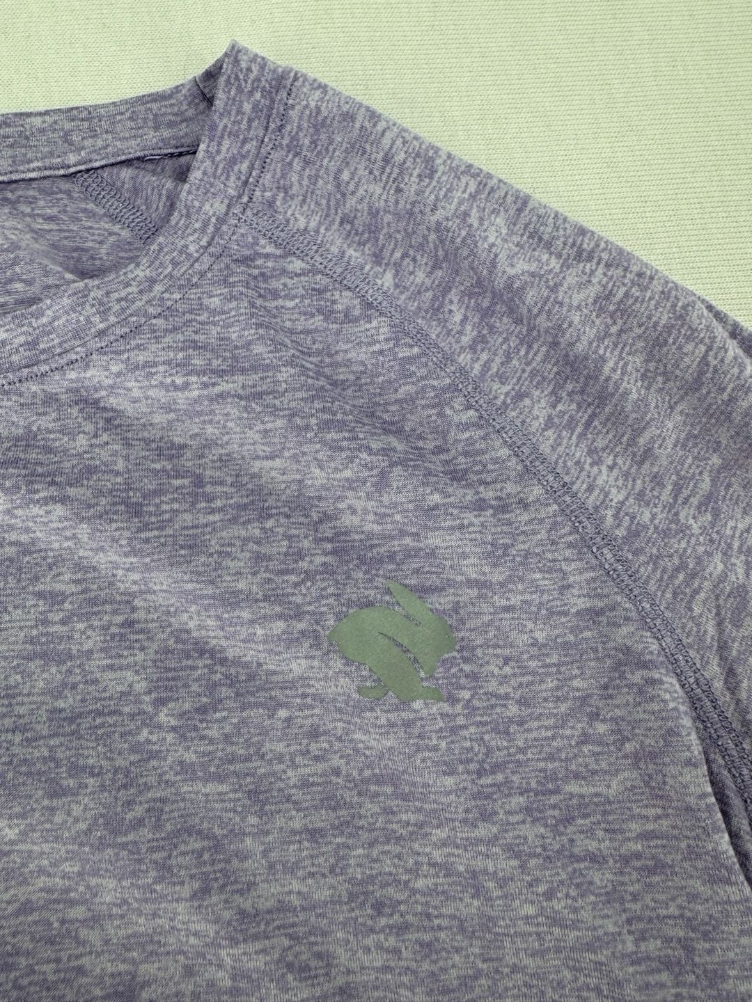 rabbit Long Sleeve Athletic Shirt Size MD Purple Heather Running Top 5