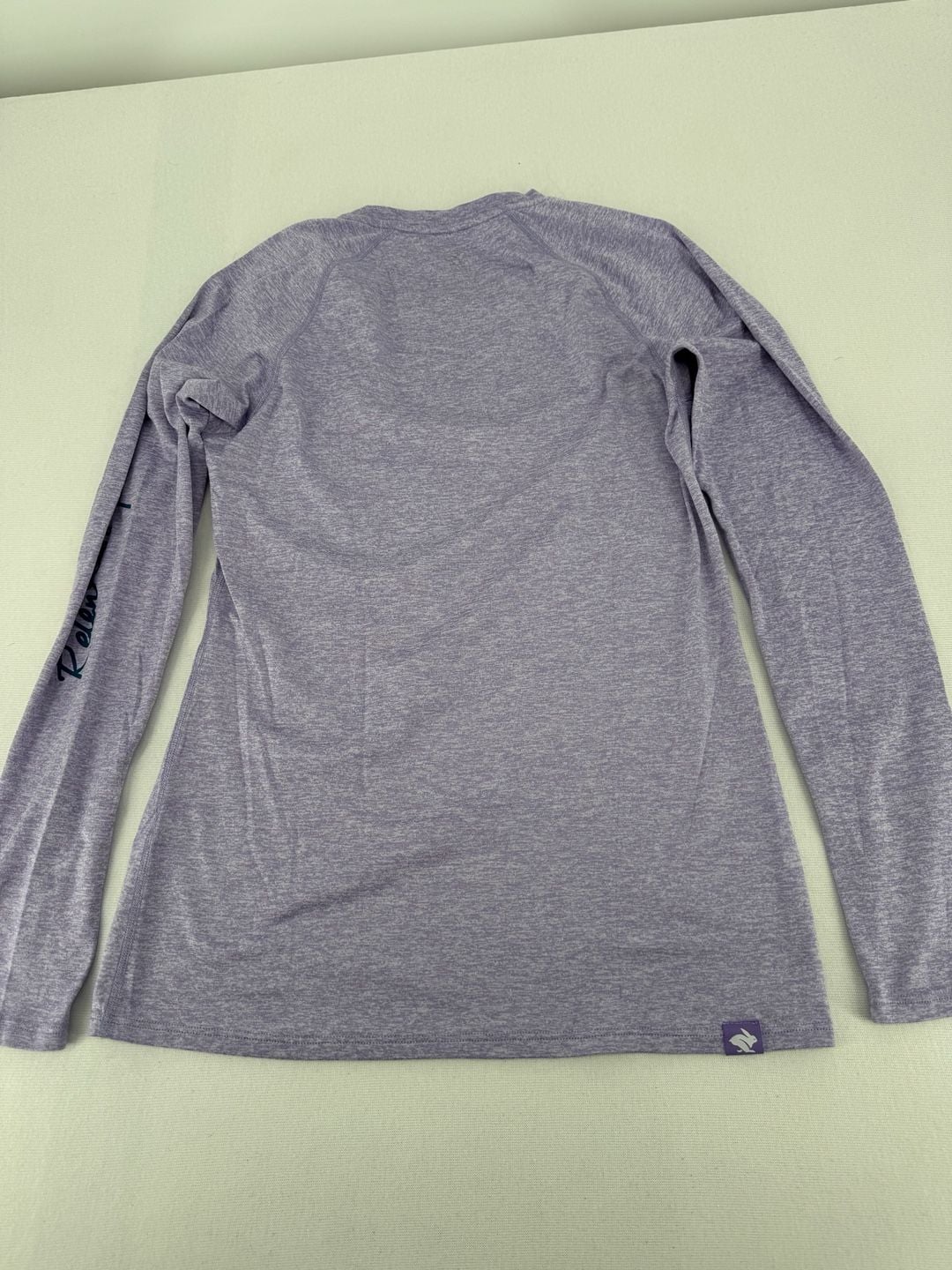 rabbit Long Sleeve Athletic Shirt Size MD Purple Heather Running Top 6