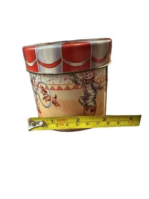 Russ Popcorn The Circus Clown Vintage Tin 10