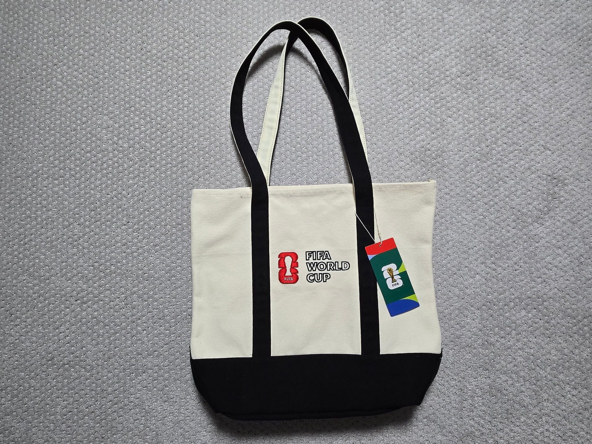 FIFA World Cup Canvas Tote Bag Black White 2
