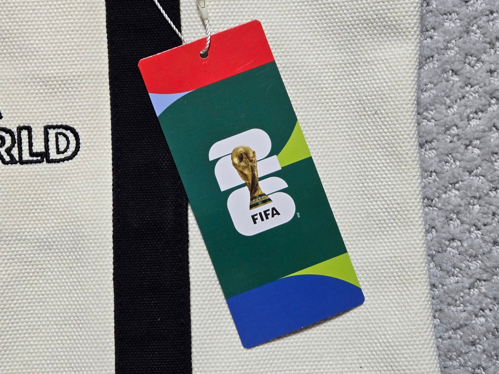 FIFA World Cup Canvas Tote Bag Black White 4