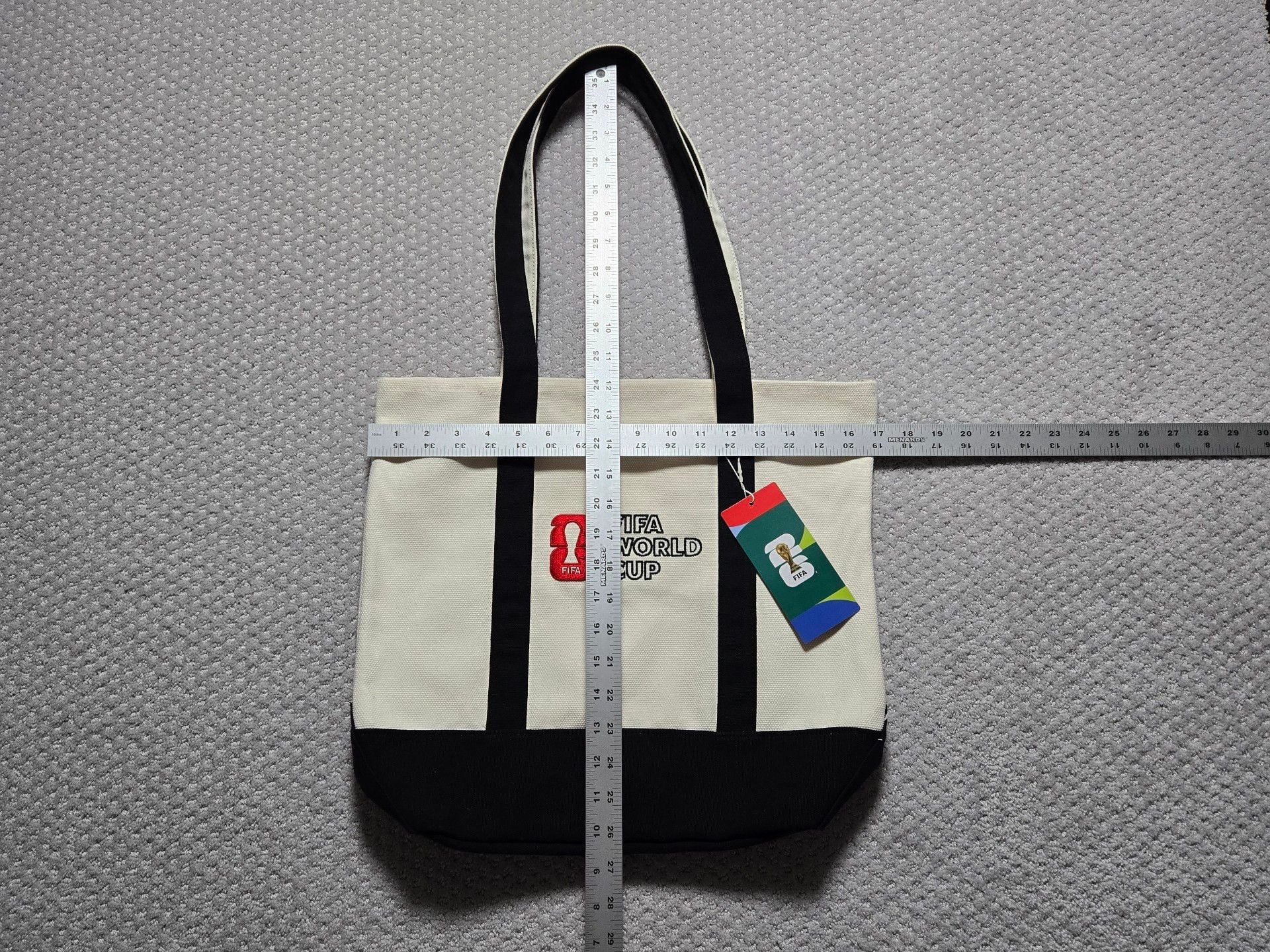 FIFA World Cup Canvas Tote Bag Black White 8