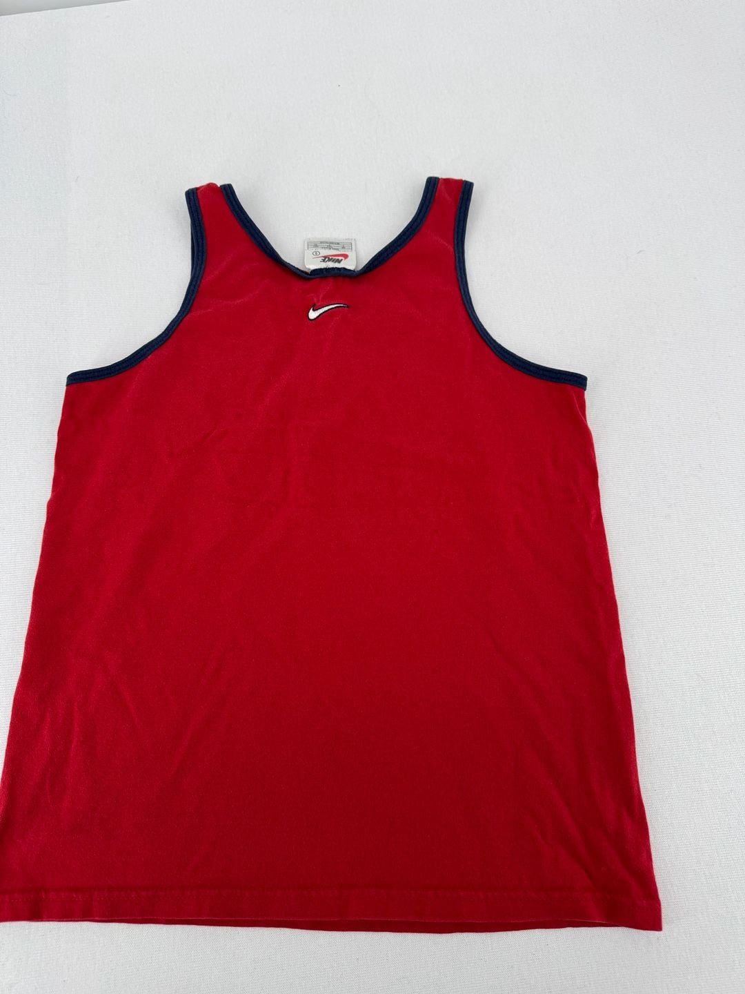 Nike Tank Top Size S Red Navy Star Embroidered Made in USA 8