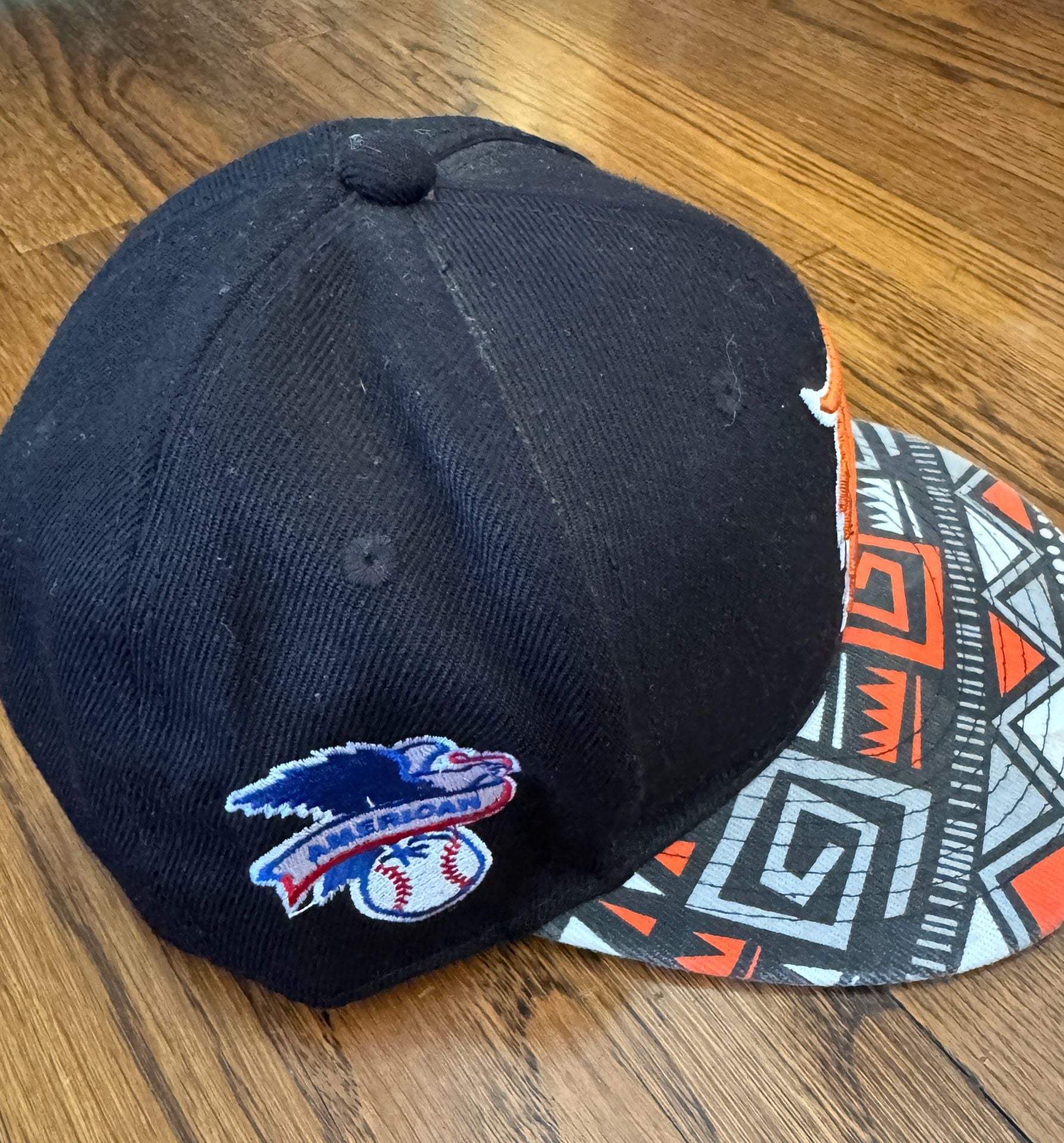 New Era Detroit Tigers Snapback Hat Black Patterned Flat Bill Cap 3