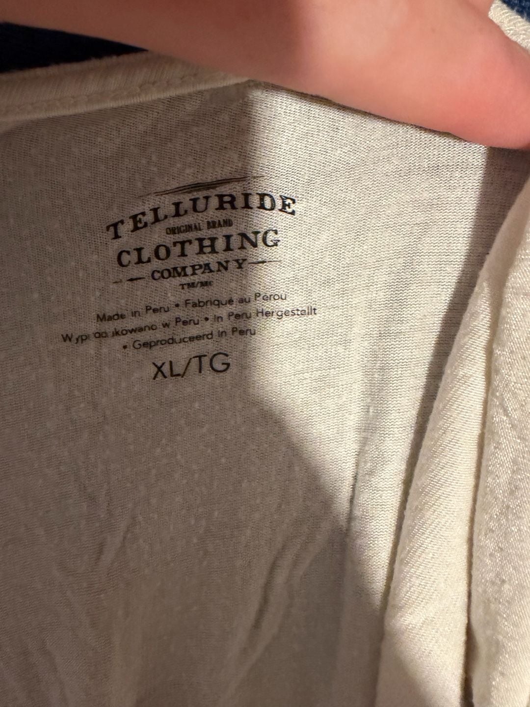 Telluride Clothing Company T-Shirt Size XL/TG White Short Sleeve Tunic 3