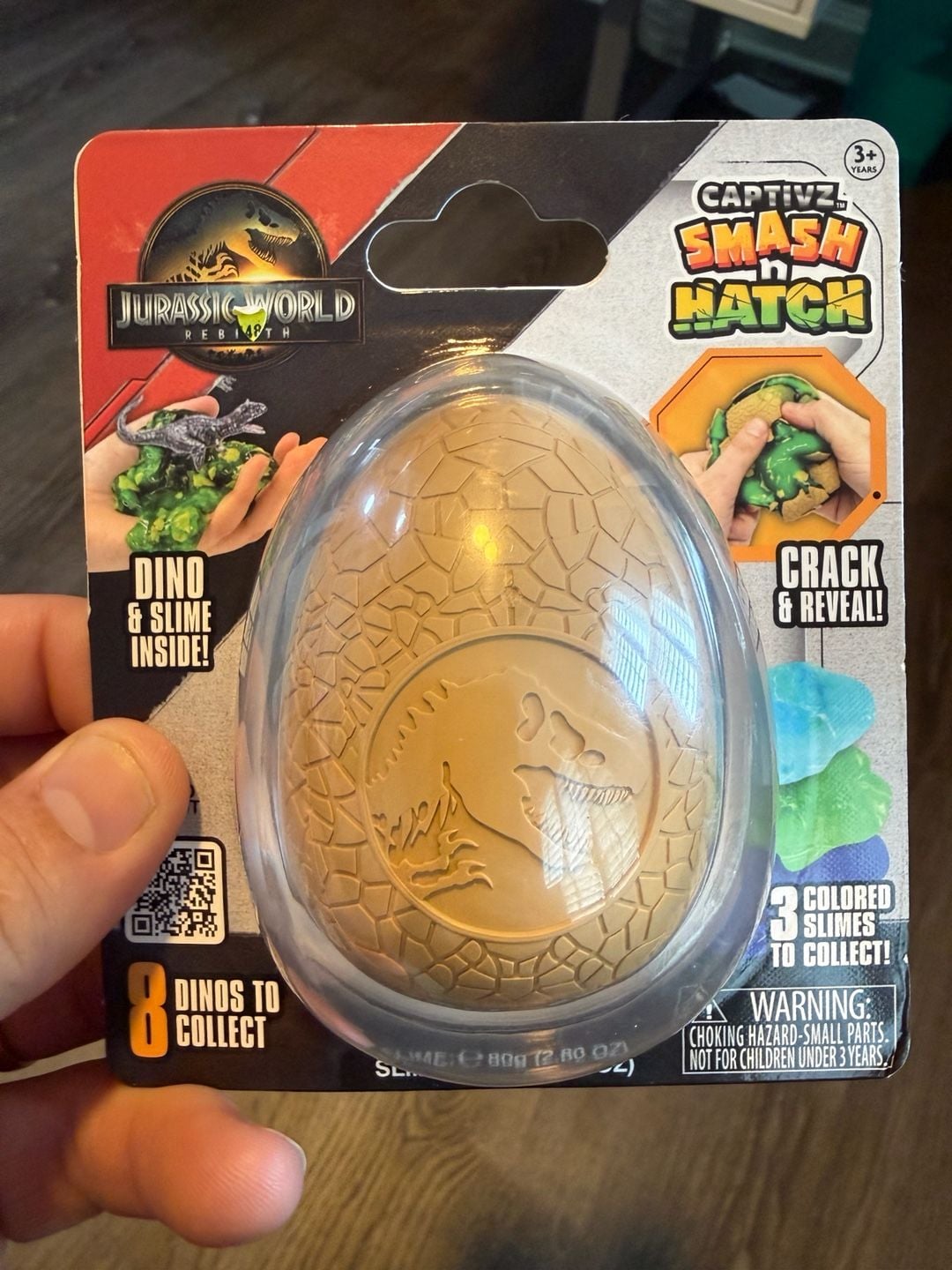Jurassic World Rebirth Captivz Smash N Hatch Egg Toy 1
