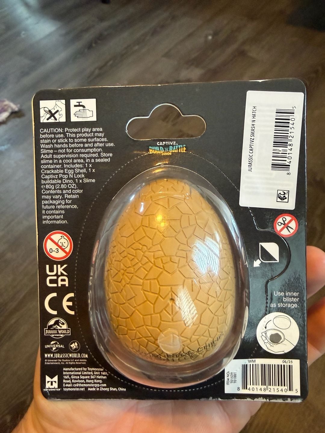 Jurassic World Rebirth Captivz Smash N Hatch Egg Toy 2