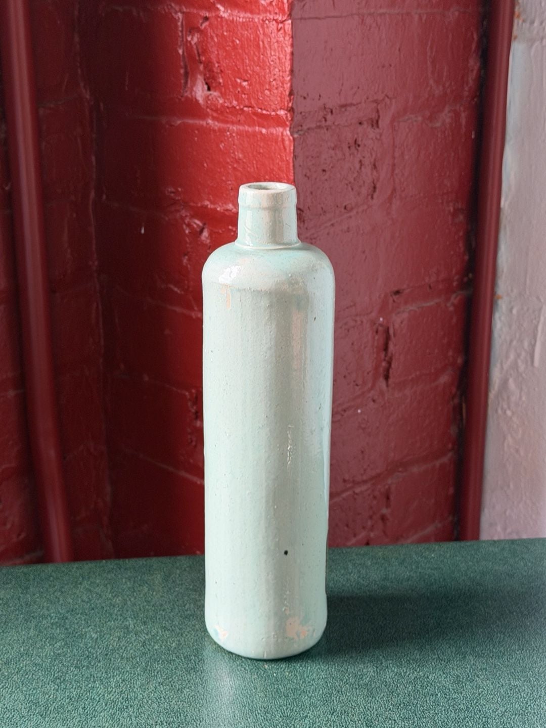 Beameister May Wine Stoneware Bottle Jade Green Vintage 2