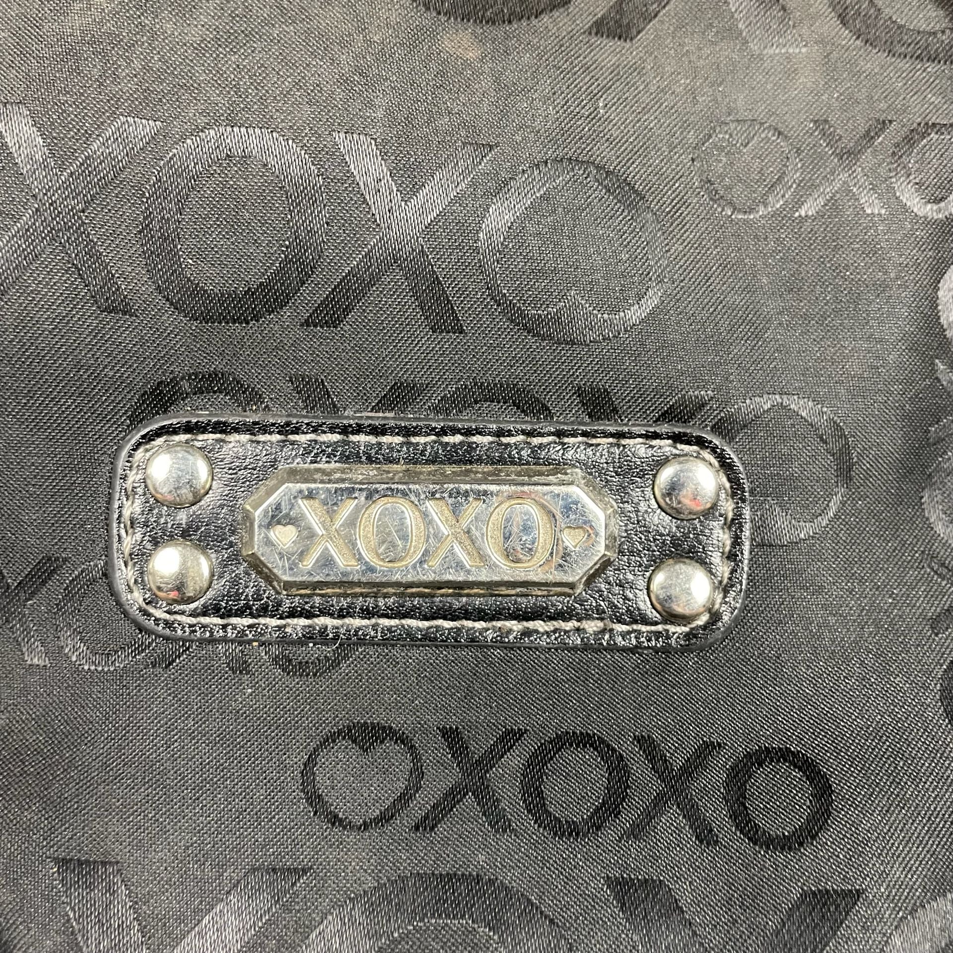 XOXO Black Monogram Jacquard Tote Handbag Y2K 4