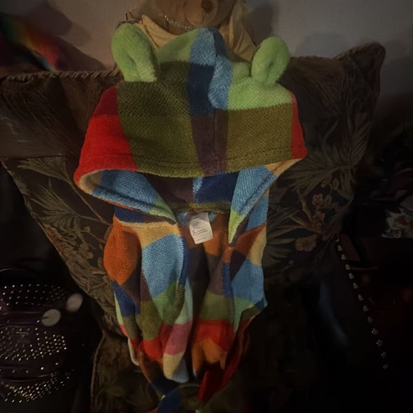 Baby Gap Hooded Bathrobe Size 3 Years Multi Color Patchwork