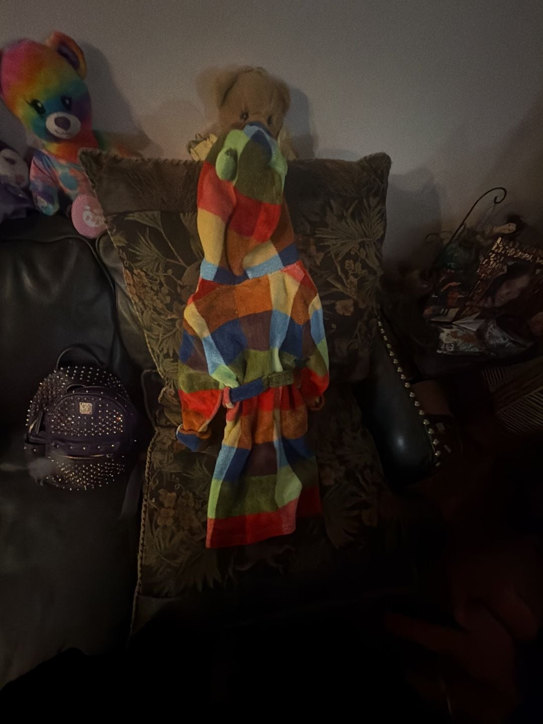 Baby Gap Hooded Bathrobe Size 3 Years Multi Color Patchwork 8