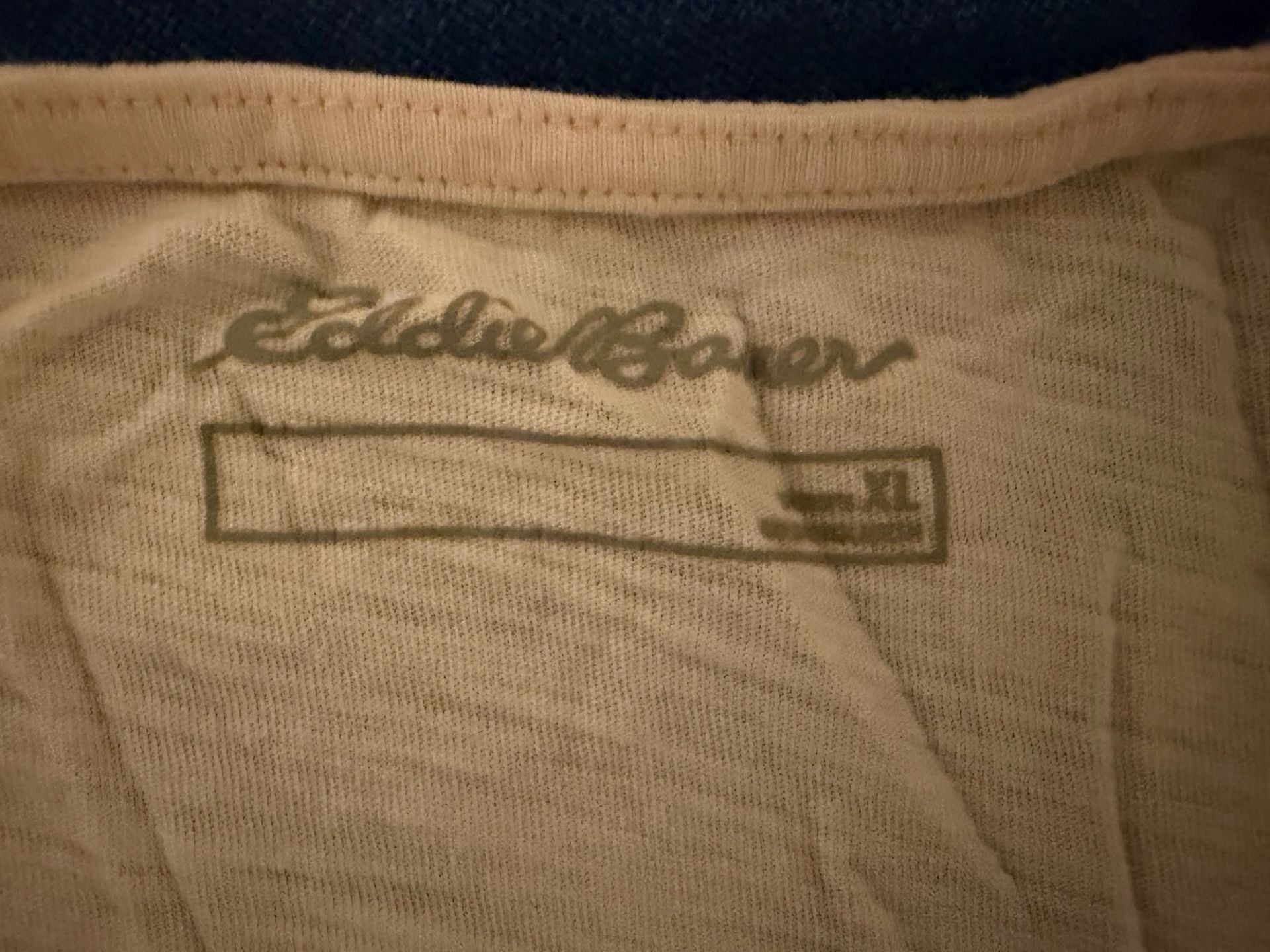 Eddie Bauer V-Neck T-Shirt Size XL Pink Slub Knit Rolled Sleeve 4
