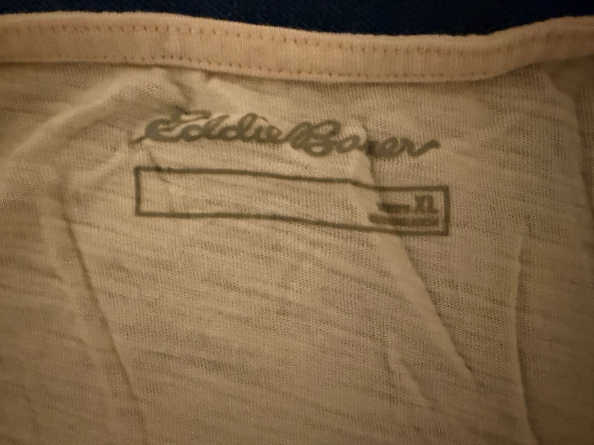 Eddie Bauer V-Neck T-Shirt Size XL Pink Slub Knit Rolled Sleeve 5