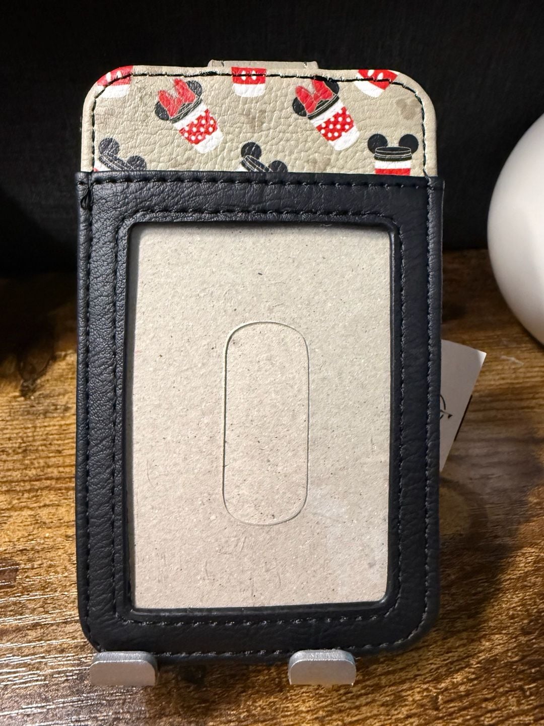 Disney Parks Mickey And Minnie Coffee Cup Card Wallet New 2
