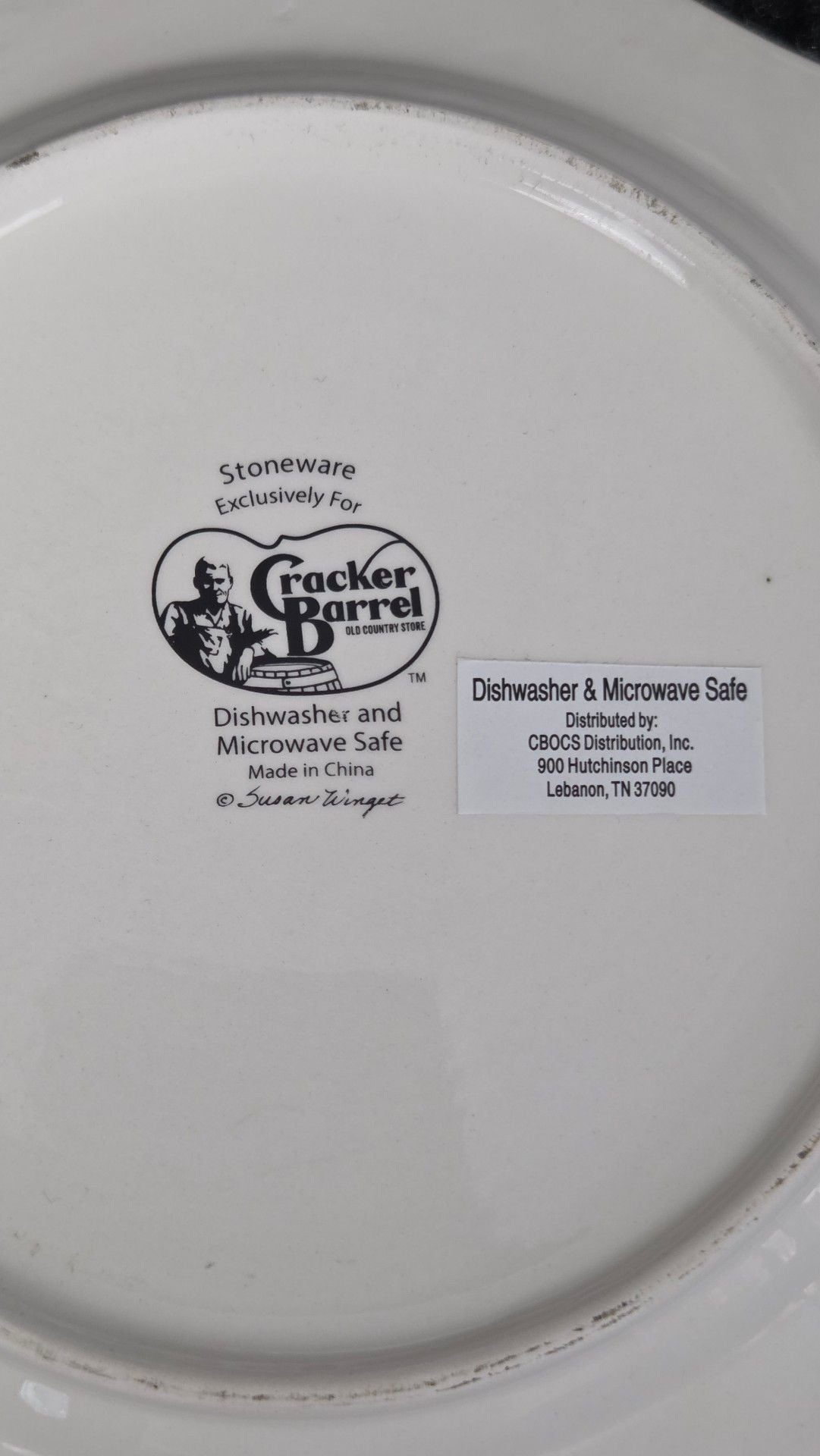 Cracker Barrel Woodland Turkey Salad Plate Size 8.5 Susan Winget 3
