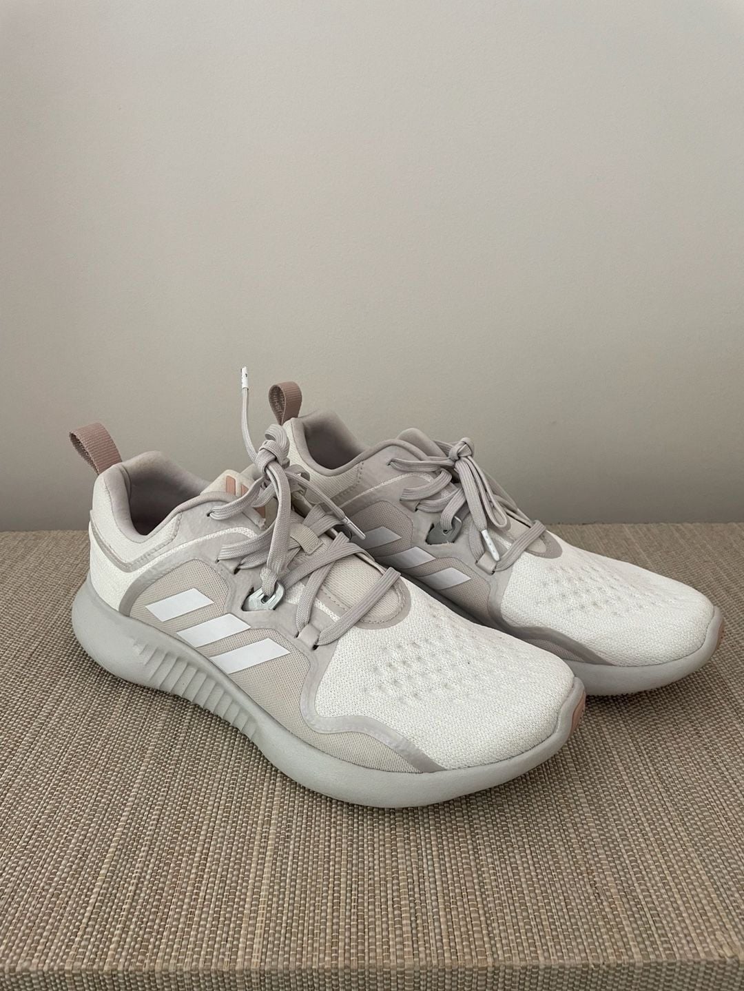 Adidas EdgeBounce White and Tan Running Tennis Shoes 2