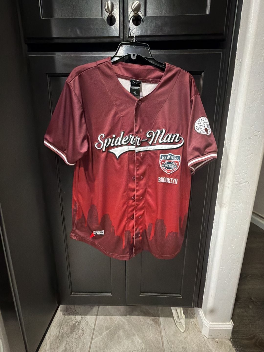 Marvel Spider-Man Parker 62 Baseball Jersey Size XL 1