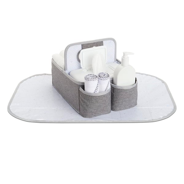 Munchkin Portable Infant Diaper Caddy Organizer Gray