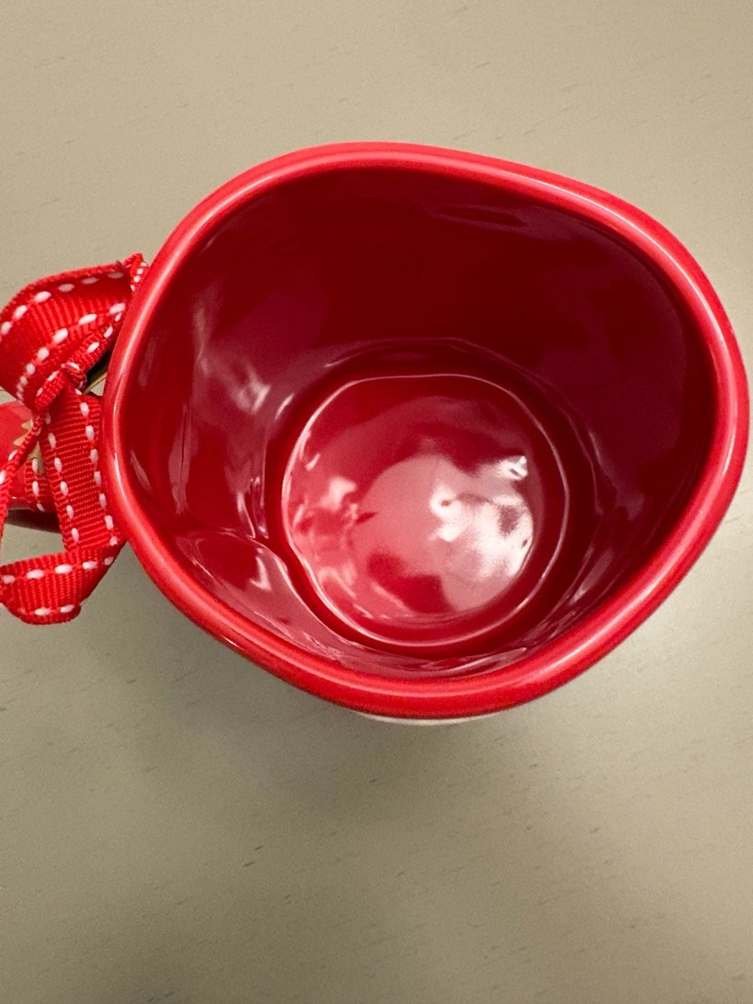 Rae Dunn Gift Wrapping Fuel Christmas Tree Mug Red Ceramic 4