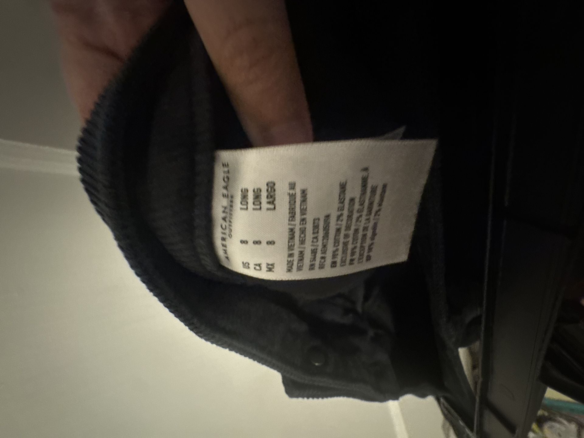 American Eagle Stretch Corduroy Pants Size 8 Long Black 5