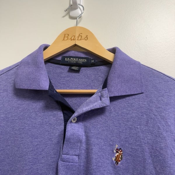 U.S. Polo Assn. Luxury Feel Polo Shirt Size M Purple Heather