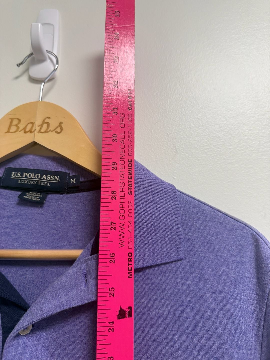 U.S. Polo Assn. Luxury Feel Polo Shirt Size M Purple Heather 7
