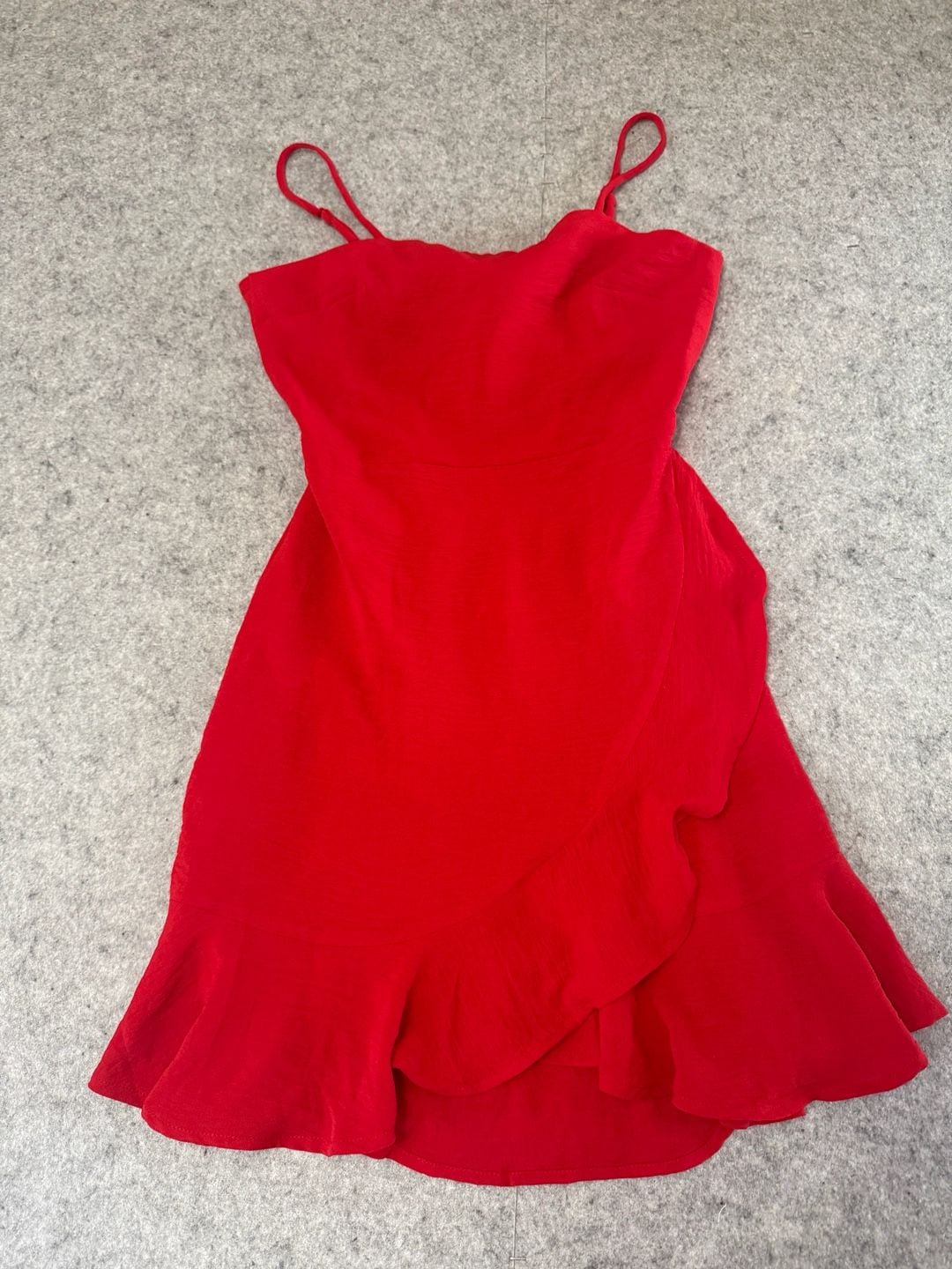 Monteau Los Angeles Red Ruffle Mini Dress Size M 2