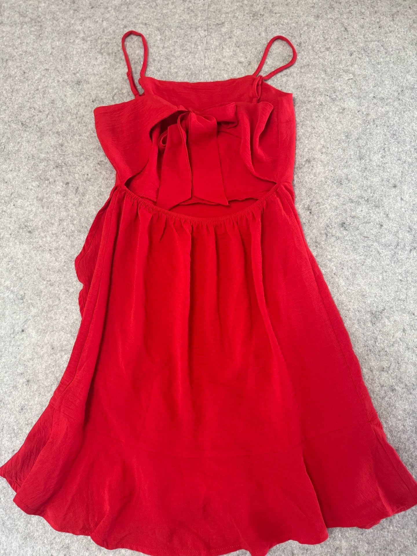 Monteau Los Angeles Red Ruffle Mini Dress Size M 3