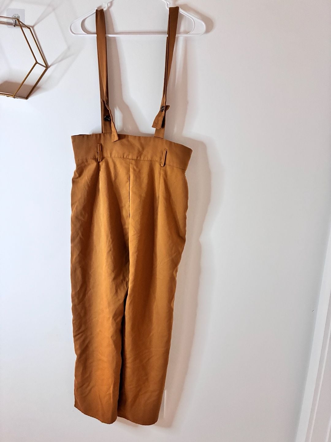 Women’s Brown/Camel High Waisted Suspender Pants Size L 2