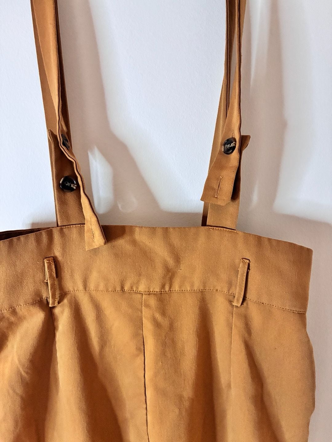 Women’s Brown/Camel High Waisted Suspender Pants Size L 3