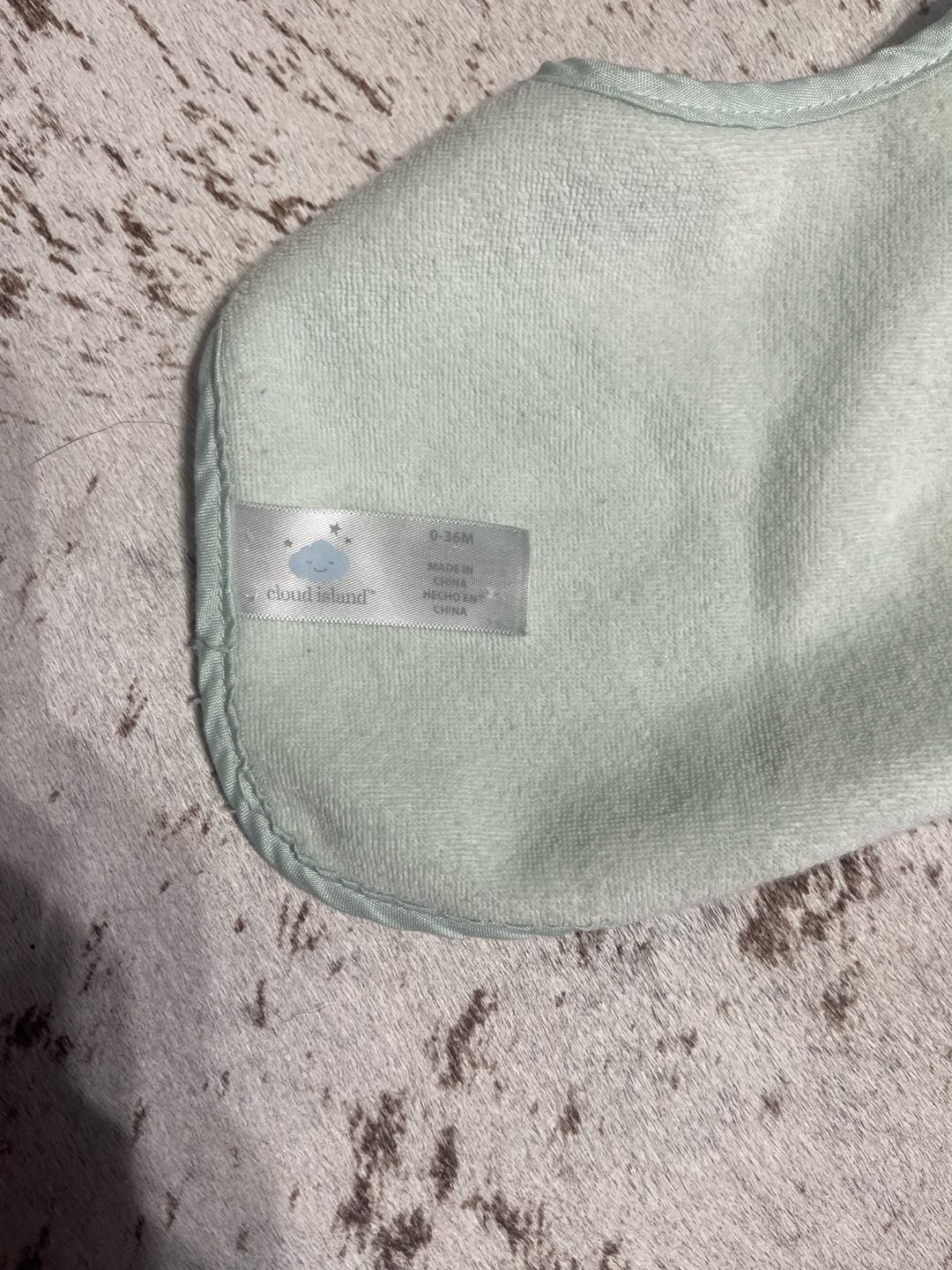 Cloud Island Baby Bib Size 0-36M Multi Terry Cloth Side Snap Set of 3 4