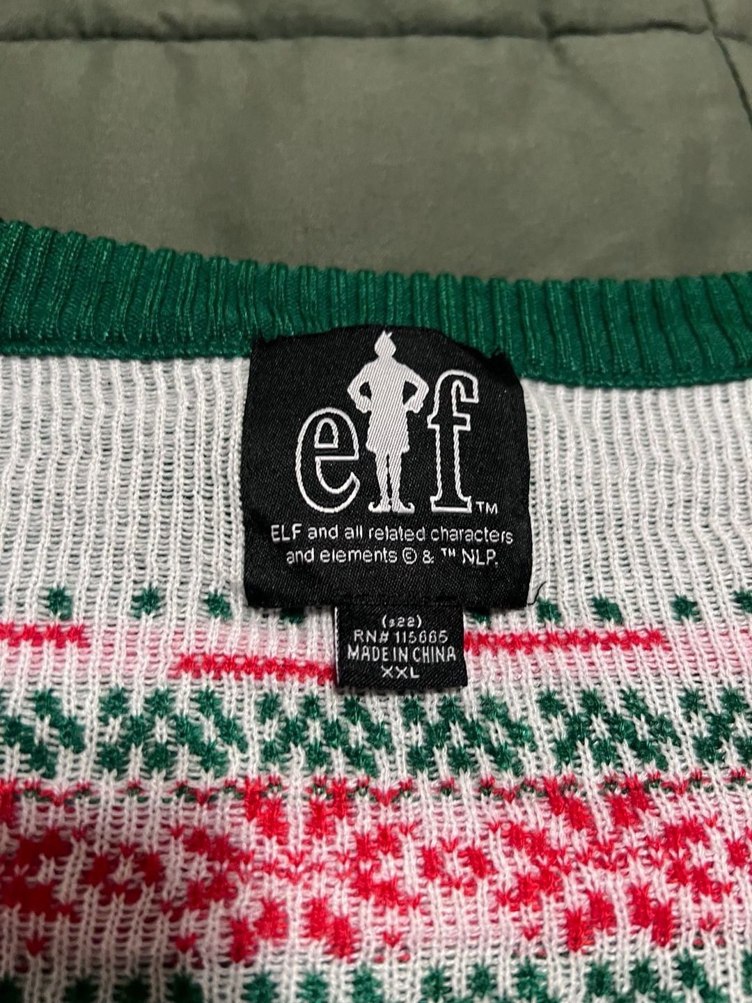 A-Elf Men's OMG! Santa! I Know Him! Christmas Cardigan Sweater Red/Green (XXL)
4