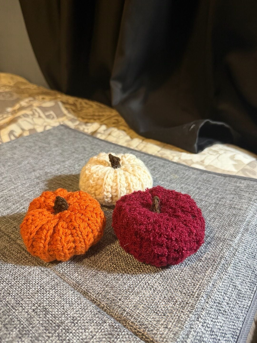 Handmade Crochet Pumpkin Set Fall Decor 1