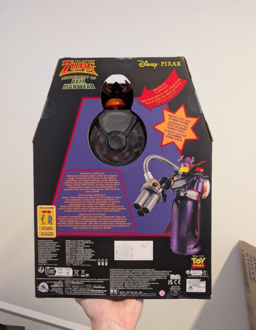 Disney Store Toy Story Evil Emperor Zurg Interactive Talking Action Figure 15" 3