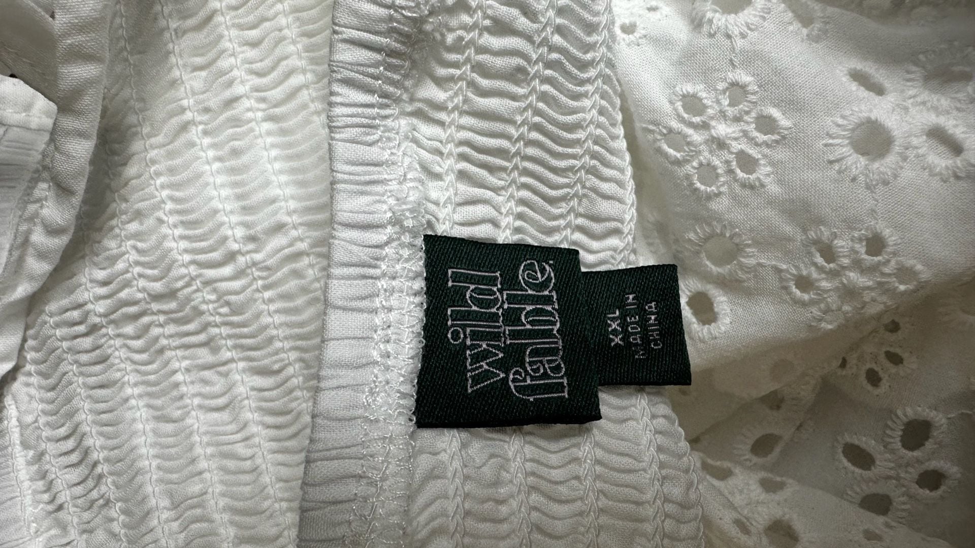 Wild Fable Halter Eyelet Mini Dress Size XXL White Cotton 5