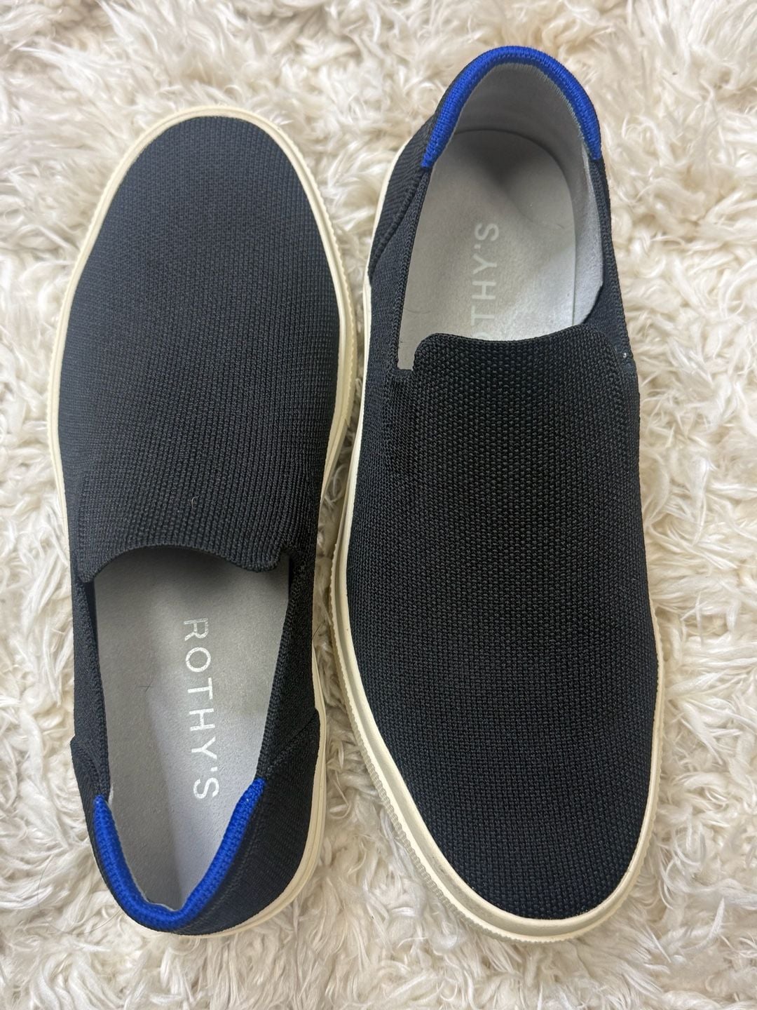 Rothy's Size W9 M7.5 Black Slip On Sneaker 2