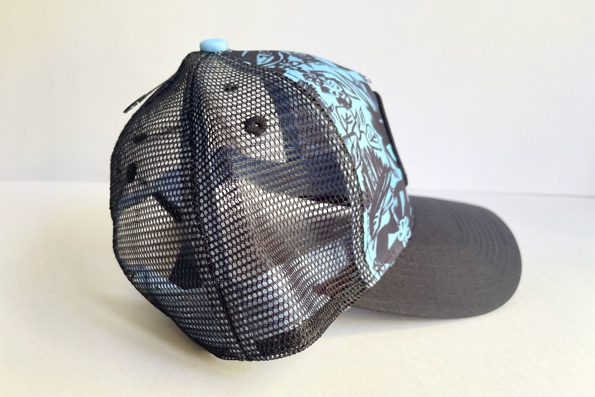 Scales Hook Stitch Trucker Hat Snapback Blue Black 3